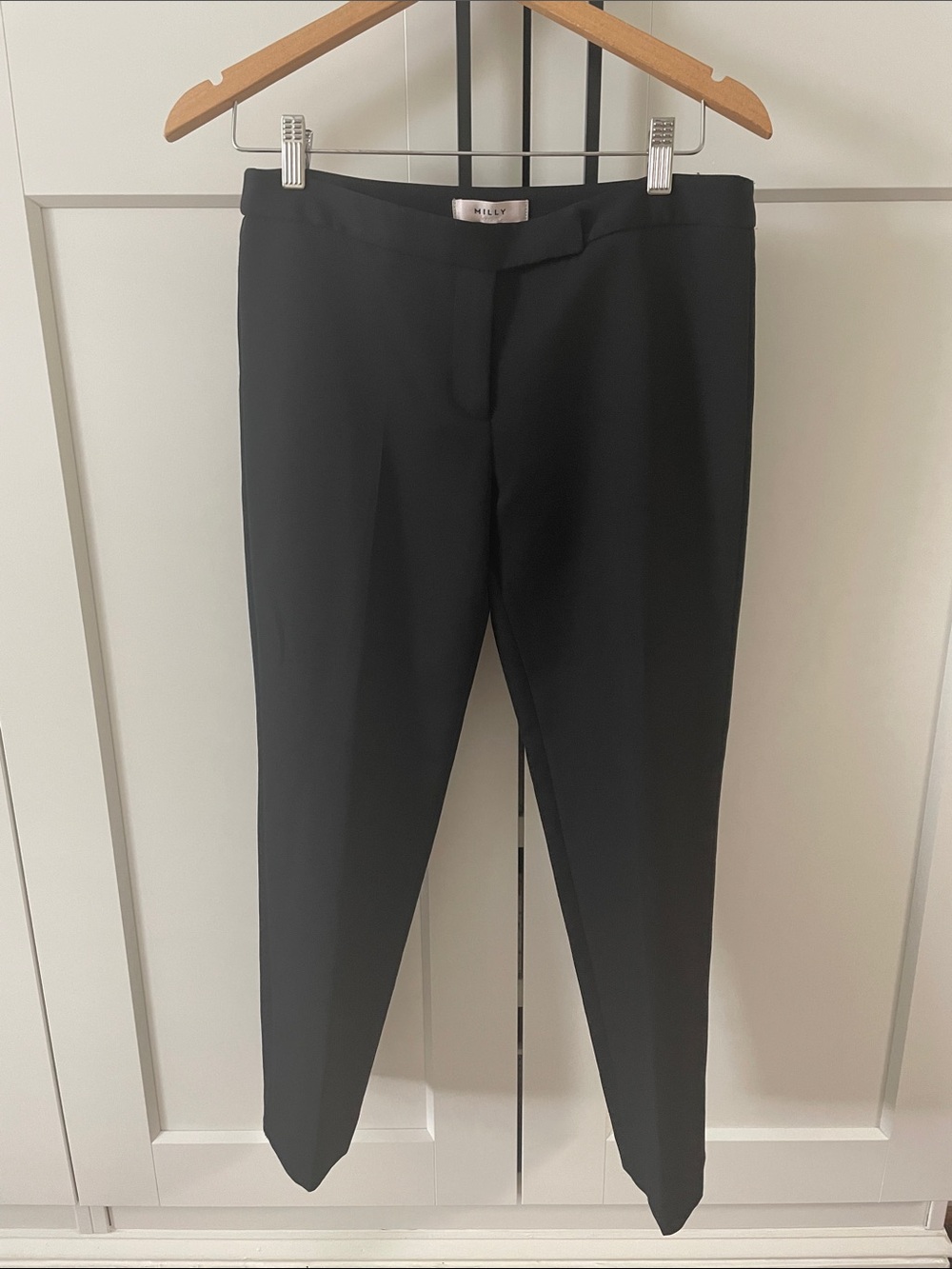 Milly Black Ankle Cropped Slim Pants - Picture 2 of 5